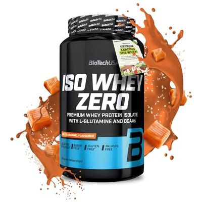BioTechUSA Iso Whey Zero Premium Whey Protein Isolate Grass-Fed Enzyme-Free Sugar- and Gluten-free, 908 g, Caramel Salé BioTechUSA Iso Whey Zero Premium Whey Protein Isolate Grass-Fed Enzyme-Free Sugar- and Gluten-free, 908 g, Caramel Salé