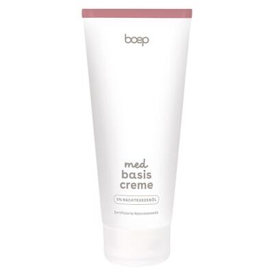 boep med Crème de base Cosmétique naturel pour peaux très sèches et peaux sensibles Soin de base pour peaux très sèches et démangeaisons, comme par exemple en cas de dermatite atopique ou de rosacée (200 ml) boep med Crème de base Cosmétique naturel pour peaux très sèches et peaux sensibles Soin de base pour peaux très sèches et démangeaisons, comme par exemple en cas de dermatite atopique ou de rosacée (200 ml)