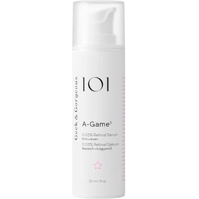 Geek & Gorgeous A-game Sérum rétinal 5-0,05% soyeux, léger avec rétine de force moyenne, anti-âge – tous types de peau, en particulier les peaux mixtes et grasses, 30 ml Geek & Gorgeous A-game Sérum rétinal 5-0,05% soyeux, léger avec rétine de force moyenne, anti-âge – tous types de peau, en particulier les peaux mixtes et grasses, 30 ml