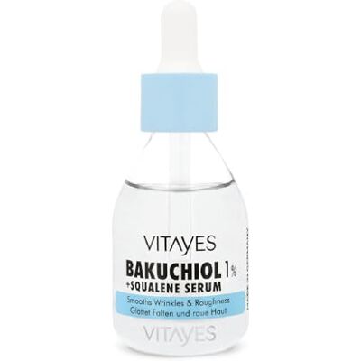 VITAYES 1% Bakuchiol Sérum au rétinol bio – Sérum naturel au rétinol alternatif, hydratation, réparation de la peau – Soin anti-âge et doux – Pour peaux renouvelées et radieuses – 30 ml VITAYES 1% Bakuchiol Sérum au rétinol bio – Sérum naturel au rétinol alternatif, hydratation, réparation de la peau – Soin anti-âge et doux – Pour peaux renouvelées et radieuses – 30 ml