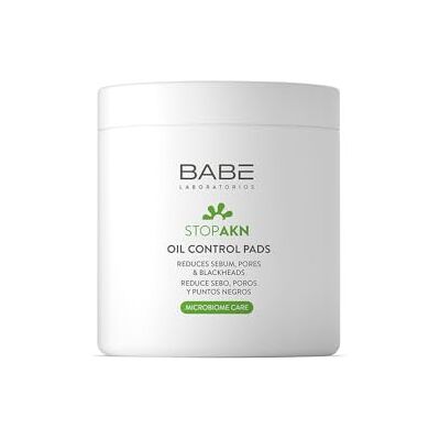 LABORATORIOS BABE Laboratoires pour bébé Stop AKN Oil Control Pads Disques séborrégulateurs et purifiants Traitement de l'acné 60 disques LABORATORIOS BABE Laboratoires pour bébé Stop AKN Oil Control Pads Disques séborrégulateurs et purifiants Traitement de l'acné 60 disques