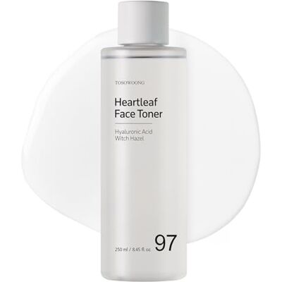 TOSOWOONG Heartleaf Toner pour le visage 97% (970 200 ppm) Eau de Heartleaf, Centella, Acide Hyaluronique, Hamamélis, Purifiant, Pores, K-Beauty, 250 ml TOSOWOONG Heartleaf Toner pour le visage 97% (970 200 ppm) Eau de Heartleaf, Centella, Acide Hyaluronique, Hamamélis, Purifiant, Pores, K-Beauty, 250 ml