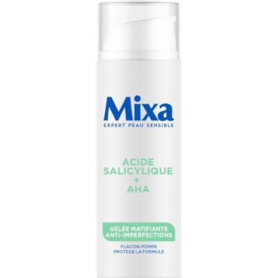 Mixa Gelée Matifiante Anti-Imperfections à l'Acide Salicylique + AHA Peaux Grasses et Acnéiques Contrôle du Sébum Texture Sorbet Légère et Rafraîchissante Flacon-Pompe Antioxydant 50 ml Acide salicylique + AHA, Réduit pores et sébum 8h, Texture sorbet n Mixa Gelée Matifiante Anti-Imperfections à l'Acide Salicylique + AHA Peaux Grasses et Acnéiques Contrôle du Sébum Texture Sorbet Légère et Rafraîchissante Flacon-Pompe Antioxydant 50 ml Acide salicylique + AHA, Réduit pores et sébum 8h, Texture sorbet n