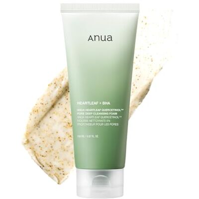 Anua Heartleaf Mousse nettoyante pour pores profonds avec quercétine, 150 ml Anua Heartleaf Mousse nettoyante pour pores profonds avec quercétine, 150 ml