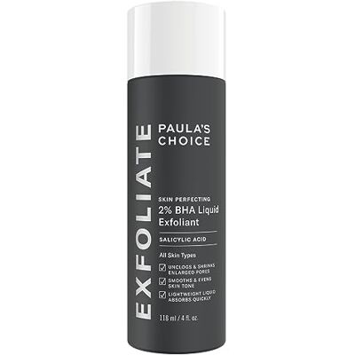 PAULA'S CHOICE SKIN PERFECTING 2% BHA Liquid Exfoliant Débouche les Pores Dilatés & Lisse la Peau avec Acide Salicylique Peaux Mixtes, Grasses & d'Acné 118 ml PAULA'S CHOICE SKIN PERFECTING 2% BHA Liquid Exfoliant Débouche les Pores Dilatés & Lisse la Peau avec Acide Salicylique Peaux Mixtes, Grasses & d'Acné 118 ml