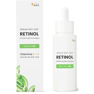Swedish Nutra Sérum anti-âge au rétinol suédois Nutra I Traitement pour la peau lisse et éclatante I Acide hyaluronique, aloe vera biologique, vitamine E, C, extrait de thé vert I Fabriqué en Suède 30 ml Swedish Nutra Sérum anti-âge au rétinol suédois Nutra I Traitement pour la peau lisse et éclatante I Acide hyaluronique, aloe vera biologique, vitamine E, C, extrait de thé vert I Fabriqué en Suède 30 ml