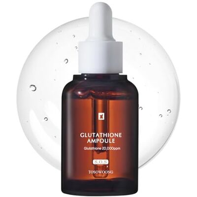 TOSOWOONG Sérum Glutathion avec 20 000 ppm Glutathion, Niacinamide et Acide Hyaluronique, Rafraîchit la Teint, Soin de la Peau Coréenne, 30 ml 2 % (20 000 ppm) glutathion, niacinamide, acide hyaluronique pour taches sombres, élasticité, glow, K-Beauty, TOSOWOONG Sérum Glutathion avec 20 000 ppm Glutathion, Niacinamide et Acide Hyaluronique, Rafraîchit la Teint, Soin de la Peau Coréenne, 30 ml 2 % (20 000 ppm) glutathion, niacinamide, acide hyaluronique pour taches sombres, élasticité, glow, K-Beauty,