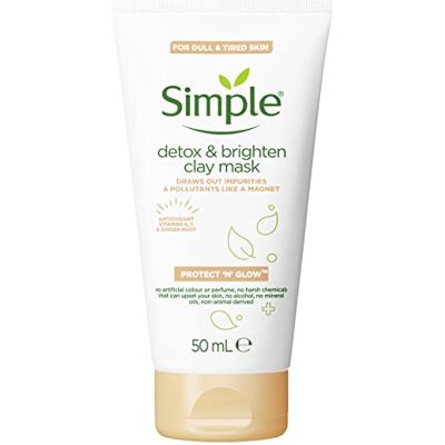 Simple Protect 'N' Glow Detox & Brighten Clay Mask 50 ml Simple Protect 'N' Glow Detox & Brighten Clay Mask 50 ml