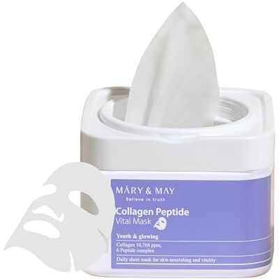 Mary & May Masque Vital au Collagène et Péptides - Anti-âge - 30 pcs Mary & May Masque Vital au Collagène et Péptides - Anti-âge - 30 pcs