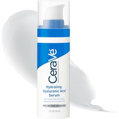 CeraVe Sérum hydratant à l'acide hyaluronique, pour le visage, avec 3 céramides essentiels et vitamine B5, pour tous les types de peau, 30 ml CeraVe Sérum hydratant à l'acide hyaluronique, pour le visage, avec 3 céramides essentiels et vitamine B5, pour tous les types de peau, 30 ml
