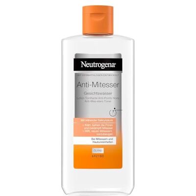 Neutrogena Tonique anti-points noirs pour le visage, nettoyant pour pores à l'acide salicylique pour les peaux impures, sans huile et sans silicone, 200 ml Neutrogena Tonique anti-points noirs pour le visage, nettoyant pour pores à l'acide salicylique pour les peaux impures, sans huile et sans silicone, 200 ml