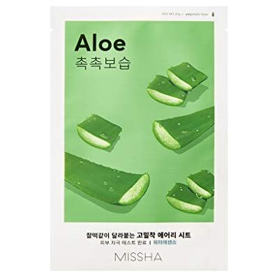 MISSHA Lot de 4 masques hydratants à l'aloe vera Coréen MISSHA Lot de 4 masques hydratants à l'aloe vera Coréen