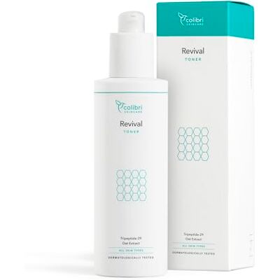 colibri skincare Revival Toner 200ml Lotion tonique visage pour une peau rayonnante et hydratée, Toner visage sans alcool, Face Toner pour un soin intensif colibri skincare Revival Toner 200ml Lotion tonique visage pour une peau rayonnante et hydratée, Toner visage sans alcool, Face Toner pour un soin intensif