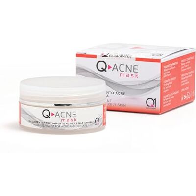 q1 , Q-Acne Mask, Masque Visage pour l'Acné, à Base d'Argile Colloïdale Blanche et Acide Salicylique, Action Purifiante et Anti-Inflammatoire, Élimine Sébum et Impuretés, Traitement de l'Acné, 50 ml q1 , Q-Acne Mask, Masque Visage pour l'Acné, à Base d'Argile Colloïdale Blanche et Acide Salicylique, Action Purifiante et Anti-Inflammatoire, Élimine Sébum et Impuretés, Traitement de l'Acné, 50 ml