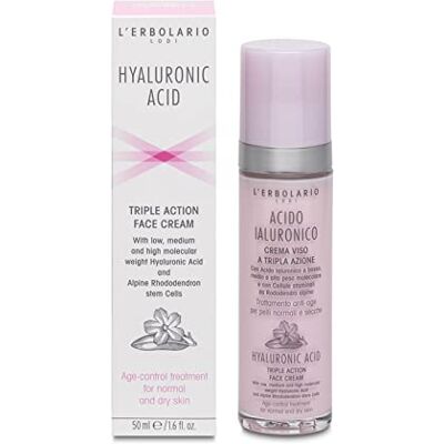 L'Erbolario , Crème Visage à l'Acide Hyaluronique pour Peaux Mixtes, Traitement Unifiant et Dermopurifiant, 50 ml L'Erbolario , Crème Visage à l'Acide Hyaluronique pour Peaux Mixtes, Traitement Unifiant et Dermopurifiant, 50 ml
