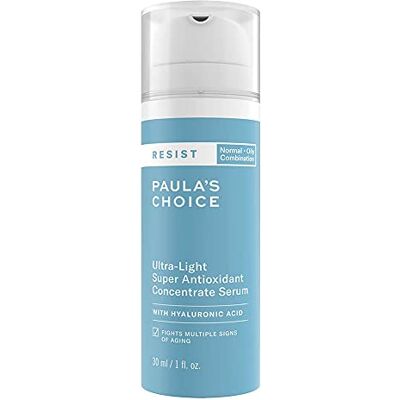 PAULA'S CHOICE RESIST Anti Âge Sérum Léger Antioxydant Réduit les Pores & les Taches des Imperfections pour Peau Acnéique avec Niacinamide & Acide Hyaluronique Peaux Mixtes à Grasses 30 ml PAULA'S CHOICE RESIST Anti Âge Sérum Léger Antioxydant Réduit les Pores & les Taches des Imperfections pour Peau Acnéique avec Niacinamide & Acide Hyaluronique Peaux Mixtes à Grasses 30 ml