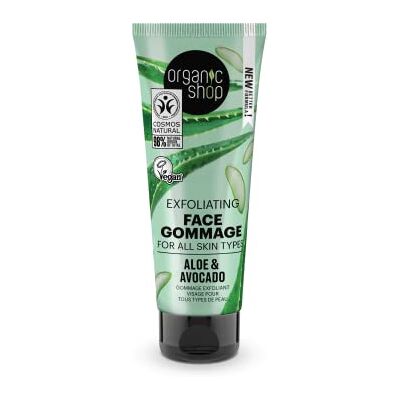 Organic Shop Gommage exfoliant pour le visage pour tous les types de peau, avocat et aloe (75 ml) Organic Shop Gommage exfoliant pour le visage pour tous les types de peau, avocat et aloe (75 ml)