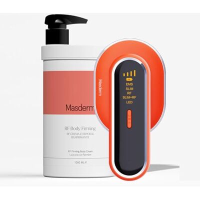 MASDERM Pack Radiofréquence professionnelle 2 en 1 Appareil radio professionnel + crème corporelle raffermissante 1 L Cavitation et radiofréquence Traitement flacidez MASDERM Pack Radiofréquence professionnelle 2 en 1 Appareil radio professionnel + crème corporelle raffermissante 1 L Cavitation et radiofréquence Traitement flacidez