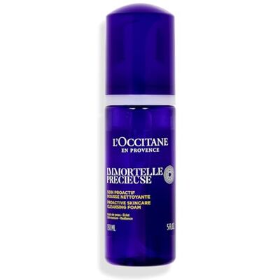 L'OCCITANE Mousse Nettoyante Immortelle Précieuse 150 ml Nettoie en douceur et affine le grain de peau Fabriqué en France L'OCCITANE Mousse Nettoyante Immortelle Précieuse 150 ml Nettoie en douceur et affine le grain de peau Fabriqué en France