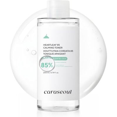 caraseoul Heartleaf 85 Tonique Apaisant pour le Visage, 85% d’Extrait de Heartleaf, Extrait de Houttuynia Cordata de Jeju, pour Peau Sensible, PH Équilibré, Soin Coréen, Végan (200ml/6.76 fl. oz.) caraseoul Heartleaf 85 Tonique Apaisant pour le Visage, 85% d’Extrait de Heartleaf, Extrait de Houttuynia Cordata de Jeju, pour Peau Sensible, PH Équilibré, Soin Coréen, Végan (200ml/6.76 fl. oz.)