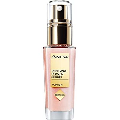 Avon Anew Renewal Power Sérum 30 ml, formulé avec la technologie Protinol™, pour une peau plus ferme, 7 avantages puissants pour la peau, sans cruauté envers les animaux Avon Anew Renewal Power Sérum 30 ml, formulé avec la technologie Protinol™, pour une peau plus ferme, 7 avantages puissants pour la peau, sans cruauté envers les animaux