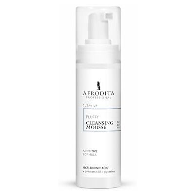 AFRODITA PROFESSIONAL Clean Up Fluffy Cleansing Mousse, mousse nettoyante douce pour le visage, les peaux sensibles, avec acide hyaluronique et provitamine B5, végétalienne, 200 ml AFRODITA PROFESSIONAL Clean Up Fluffy Cleansing Mousse, mousse nettoyante douce pour le visage, les peaux sensibles, avec acide hyaluronique et provitamine B5, végétalienne, 200 ml