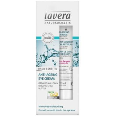 lavera Basis Sensitiv Anti-Ageing Eye Cream Q10 15ml lavera Basis Sensitiv Anti-Ageing Eye Cream Q10 15ml