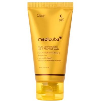 medicube Kojic Acid Turmeric Night Wrapping Mask, 75 ml Masque de nuit peel-off éclaircissant medicube Kojic Acid Turmeric Night Wrapping Mask, 75 ml Masque de nuit peel-off éclaircissant