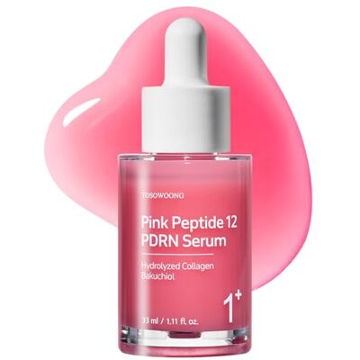 TOSOWOONG Pink Peptide 12 PDRN Serum, Verstevigend, Glass Skin, Glow 1% (10.320ppm) zalm-PDRN, 12 Peptiden, Niacinamide, hydraterend, vochtinbrengend, egale huidtint, K-Beauty, 33 ml TOSOWOONG Pink Peptide 12 PDRN Serum, Verstevigend, Glass Skin, Glow 1% (10.320ppm) zalm-PDRN, 12 Peptiden, Niacinamide, hydraterend, vochtinbrengend, egale huidtint, K-Beauty, 33 ml