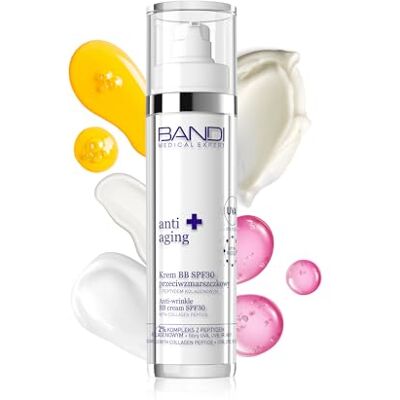 BANDI bb Crème Hydratante Spf 30 Anti-âge Avec Actifs Rajeunissants Crème Teintée Protection Solaire Uva Soin Peau Mature Anti-rides Teint Uniforme et Photo-vieillissement BANDI bb Crème Hydratante Spf 30 Anti-âge Avec Actifs Rajeunissants Crème Teintée Protection Solaire Uva Soin Peau Mature Anti-rides Teint Uniforme et Photo-vieillissement