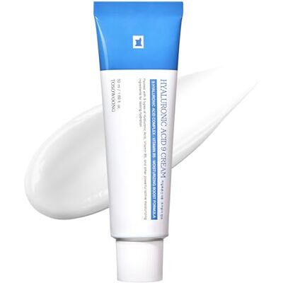 TOSOWOONG Hyaluronic Acid 9 Cream Vitamine B5, Collagène, Niacinamide et Extrait de Centella Asiatica, Hydratation Durable, Crème Visage Quotidienne, Soin de la Peau Coréenne, 50ml / 1.69fl. oz. TOSOWOONG Hyaluronic Acid 9 Cream Vitamine B5, Collagène, Niacinamide et Extrait de Centella Asiatica, Hydratation Durable, Crème Visage Quotidienne, Soin de la Peau Coréenne, 50ml / 1.69fl. oz.