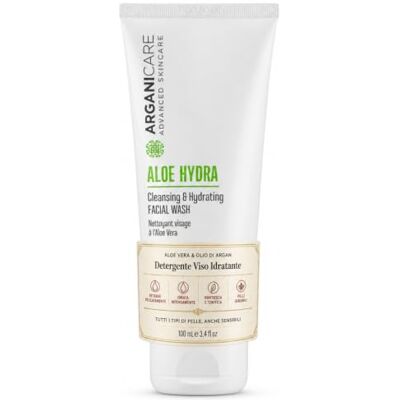 Arganicare Gel Nettoyant Visage à l'Aloe Vera Hydrate et Nourrit Tous Types de Peaux 100 ml Arganicare Gel Nettoyant Visage à l'Aloe Vera Hydrate et Nourrit Tous Types de Peaux 100 ml