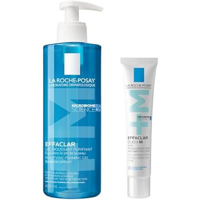La Roche-Posay Routine Effaclar anti-imperfections Gel purifiant moussant 400 ml & Soin triple correction 40 ml Pour peaux grasses à tendance acnéique Nettoie, apaise et réduit les La Roche-Posay Routine Effaclar anti-imperfections Gel purifiant moussant 400 ml & Soin triple correction 40 ml Pour peaux grasses à tendance acnéique Nettoie, apaise et réduit les
