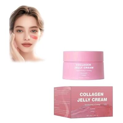 JIAOY Crème de gel de collagène, hydrolysat de collagène, crème pour le visage au collagène, crème hydratante au collagène, crème de gelée élastique, réduit les ridules et la matité, fermeté pour tout le JIAOY Crème de gel de collagène, hydrolysat de collagène, crème pour le visage au collagène, crème hydratante au collagène, crème de gelée élastique, réduit les ridules et la matité, fermeté pour tout le
