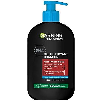 Garnier - PureActive Charcoal Gel - charbon actif - nettoyant pour le visage Garnier - PureActive Charcoal Gel - charbon actif - nettoyant pour le visage