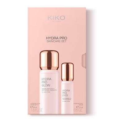 Kiko Milano Hydra Pro Skincare set, Kit De Soin : Crème Hydratante Pour Le Visage Spf 10 Et Sérum Contour Des Yeux Kiko Milano Hydra Pro Skincare set, Kit De Soin : Crème Hydratante Pour Le Visage Spf 10 Et Sérum Contour Des Yeux