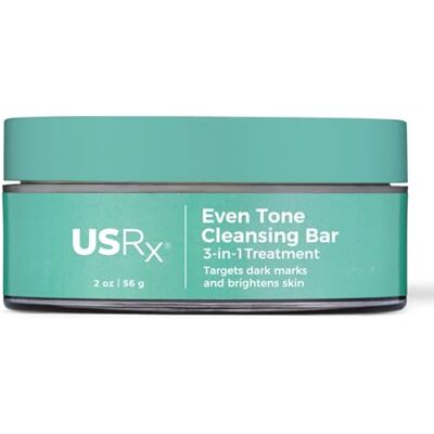 Urban Skin Rx ® Even Tone Cleansing Bar 3 en 1 Daily Cleanser, Exfoliant and Brightening Mask Helps Diminish Dark Spots, Formulé avec de l'acide kojique, de l'acide azélaïque et de la niacinamide Urban Skin Rx ® Even Tone Cleansing Bar 3 en 1 Daily Cleanser, Exfoliant and Brightening Mask Helps Diminish Dark Spots, Formulé avec de l'acide kojique, de l'acide azélaïque et de la niacinamide