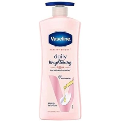 Vaseline Healthy Bright Lotion pour le corps 400 ml, hydratant éclaircissant quotidien avec écran solaire pour peaux sèches, lotion pour peaux non grasses et lumineuses Vaseline Healthy Bright Lotion pour le corps 400 ml, hydratant éclaircissant quotidien avec écran solaire pour peaux sèches, lotion pour peaux non grasses et lumineuses