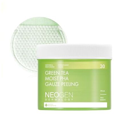 DERMALOGY by NEOGENLAB Lot de 30 tampons exfoliants en gaze PHA avec thé vert – Tampon exfoliant et apaisant avec AHA, BHA, PHA, LHA, thé vert et acide hyaluronique DERMALOGY by NEOGENLAB Lot de 30 tampons exfoliants en gaze PHA avec thé vert – Tampon exfoliant et apaisant avec AHA, BHA, PHA, LHA, thé vert et acide hyaluronique