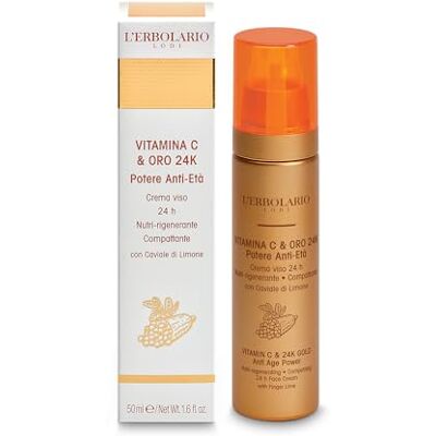 L'Erbolario Soin du Visage Intensif Vitamine C & Or 24K 50 ml L'Erbolario Soin du Visage Intensif Vitamine C & Or 24K 50 ml
