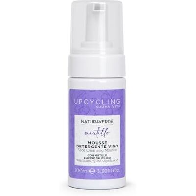 Naturaverde Mousse Nettoyant Visage Upcycling, Aux Myrtilles et Acide Salicylique, 100 ml Naturaverde Mousse Nettoyant Visage Upcycling, Aux Myrtilles et Acide Salicylique, 100 ml