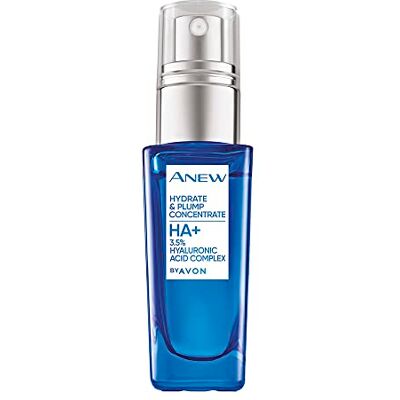 Avon Anew Hydrate & Plump Concentré, avec complexe d'acide hyaluronique à 3,5% pour hydrater en profondeur la peau et retenir l'humidité, 30 ml Avon Anew Hydrate & Plump Concentré, avec complexe d'acide hyaluronique à 3,5% pour hydrater en profondeur la peau et retenir l'humidité, 30 ml