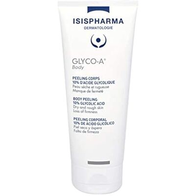 IsisPharma GLYCO-A BODY Crème exfoliante pour adoucir, hydrater et raffermir la peau Acide glycolique, beurre de karité et squalane végétal Peaux sèches et rugueuses Fabriqué en France IsisPharma GLYCO-A BODY Crème exfoliante pour adoucir, hydrater et raffermir la peau Acide glycolique, beurre de karité et squalane végétal Peaux sèches et rugueuses Fabriqué en France