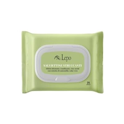 LEPO Lingettes Démaquillantes Visage à Yeux avec Extrait de Camomille et Aloe Vera, Démaquillant délicat pour une peau fraîche et hydratée LEPO Lingettes Démaquillantes Visage à Yeux avec Extrait de Camomille et Aloe Vera, Démaquillant délicat pour une peau fraîche et hydratée