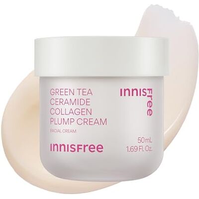 innisfree Crème repulpante au collagène et aux céramides au thé vert, crème hydratante coréenne pour un teint éclatant de jeunesse 50ml innisfree Crème repulpante au collagène et aux céramides au thé vert, crème hydratante coréenne pour un teint éclatant de jeunesse 50ml