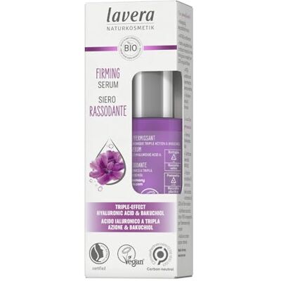 lavera Sérum raffermissant – Végétalien – Cosmétique naturel – Triple acide hyaluronique & actif puissant Bakuchiol – Sans nanoparticules – Sans alcool – Hydratant et soin – 30 ml (1 pièce) lavera Sérum raffermissant – Végétalien – Cosmétique naturel – Triple acide hyaluronique & actif puissant Bakuchiol – Sans nanoparticules – Sans alcool – Hydratant et soin – 30 ml (1 pièce)