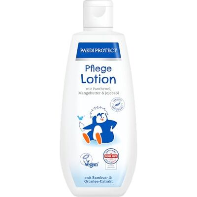PaediProtect Lotion de soin pour bébés et enfants 200 ml Lotion de soin au panthénol Soin hydratant à l'huile de jojoba et au beurre de mangue Pour peaux sensibles et sèches des bébés et des PaediProtect Lotion de soin pour bébés et enfants 200 ml Lotion de soin au panthénol Soin hydratant à l'huile de jojoba et au beurre de mangue Pour peaux sensibles et sèches des bébés et des