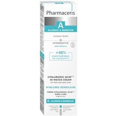 Pharmaceris A Hyaluro-sensilium Crème pour le visage, acide hyaluronique dans l'eau pour peaux allergiques et sensibles, soulage les irritations 40 ml Pharmaceris A Hyaluro-sensilium Crème pour le visage, acide hyaluronique dans l'eau pour peaux allergiques et sensibles, soulage les irritations 40 ml