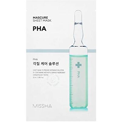 MISSHA Mascure Peeling Solution Sheet Mask PHA Masque Visage Cosmétique Coréen Masque Chiffon Soins Exfoliants Hydratant Set 3 Pièces MISSHA Mascure Peeling Solution Sheet Mask PHA Masque Visage Cosmétique Coréen Masque Chiffon Soins Exfoliants Hydratant Set 3 Pièces