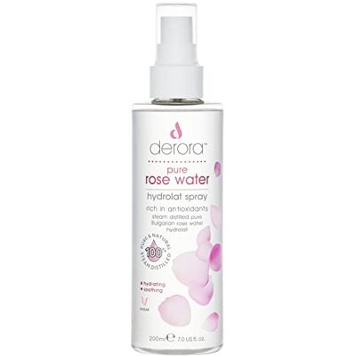 Derora Eau de rose pure – Spray hydrolat 100 % pure et naturelle Soin de la peau pour apaiser et hydrater la peau, le visage et les cheveux Végétalien et sans cruauté envers les animaux (200 ml) Derora Eau de rose pure – Spray hydrolat 100 % pure et naturelle Soin de la peau pour apaiser et hydrater la peau, le visage et les cheveux Végétalien et sans cruauté envers les animaux (200 ml)